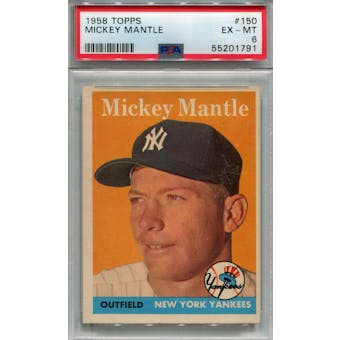 1958 Topps #150 Mickey Mantle PSA 6 *1791 (Reed Buy)