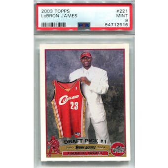 2003/04 Topps #221 LeBron James RC PSA 9 *2916 (Reed Buy)