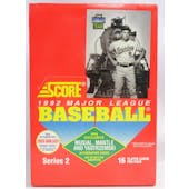 1992 Score Series 2 Baseball Wax Box (Reed Buy)
