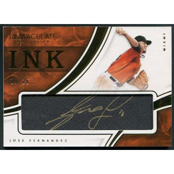2016 Immaculate Collection #14 Jose Fernandez Immaculate Ink Auto #19/25