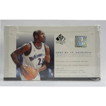 2002/03 Upper Deck SP Authentic Basketball Hobby Box (Reed Buy)
