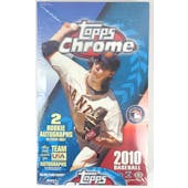2010 Topps Chrome Baseball Hobby Box (Reed Buy)