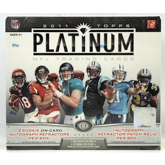 2011 Topps Platinum Football Hobby Box (Reed Buy)
