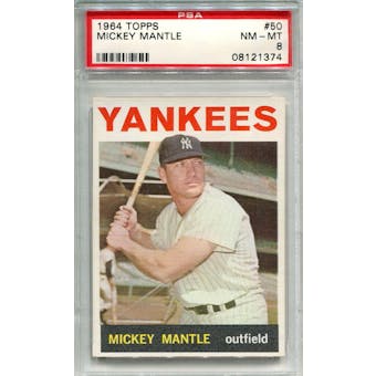 1964 Topps #50 Mickey Mantle PSA 8 *1374 (Reed Buy)