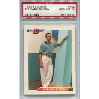 1992 Bowman #302 Mariano Rivera RC PSA 10 *8552 (Reed Buy)