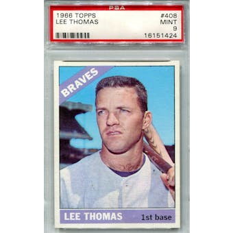1966 Topps #408 Lee Thomas PSA 9 *1424 (Reed Buy)