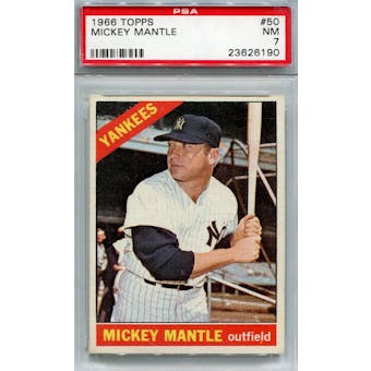 1966 Topps #50 Mickey Mantle PSA 7 *6190 (Reed Buy)