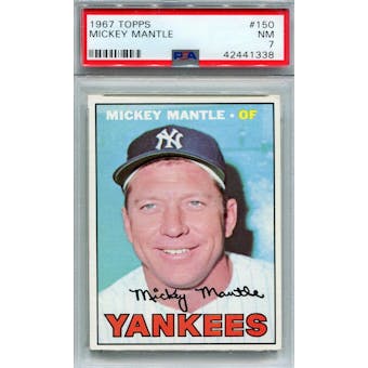 1967 Topps #150 Mickey Mantle PSA 7 *1338 (Reed Buy)