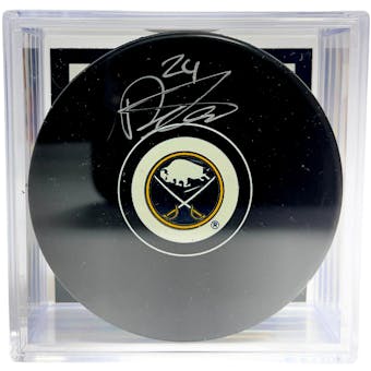 Dylan Cozens Autographed Buffalo Sabres Current Logo Hockey Puck