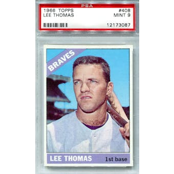 1966 Topps #408 Lee Thomas PSA 9 *3087 (Reed Buy)