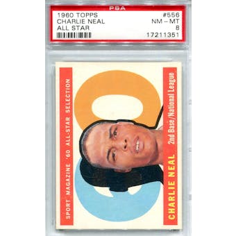 1960 Topps #556 Charlie Neal AS PSA 8 *1351 (Reed Buy)