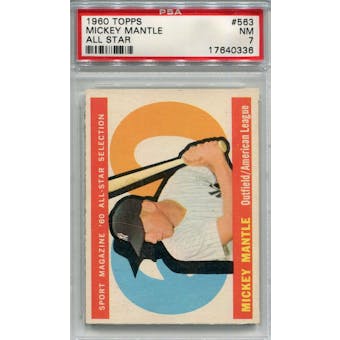 1960 Topps #563 Mickey Mantle AS PSA 7 *0336 (Reed Buy)