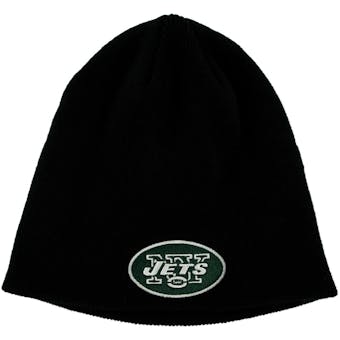 New York Jets '47 Brand Black Cuffless Knit Beanie Winter Hat (Adult One Size)