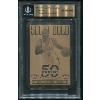 2010/11 Panini Gold Standard #17 Russell Westbrook Solid Gold #1/1