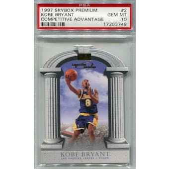 1997/98 Skybox Premium Competitive Advantage #2 Kobe Bryant PSA 10 *3749 (Reed Buy)