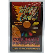 1991/92 Wild Card Collegiate Basketball Premier Edition Hobby Box (Reed Buy)