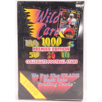 1991 Wild Card Collegiate Football Premier Edition Hobby Box (Reed Buy)