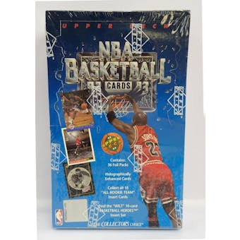 1992/93 Upper Deck Low # Basketball Retail Box (Reed Buy)