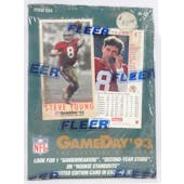 1993 Fleer Game Day Football Hobby Box (Reed Buy)
