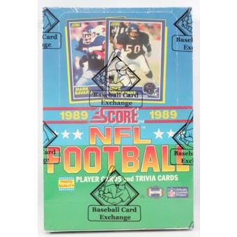 1989 Score Football Wax Box (BBCE) (FASC) (Reed Buy)