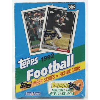 1992 Topps High Number Football Wax Box (Reed Buy)