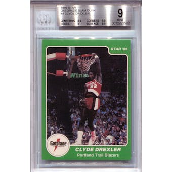 1985 Star Gatorade Slam Dunk #4 Clyde Drexler BGS 9 *3592 (Reed Buy)