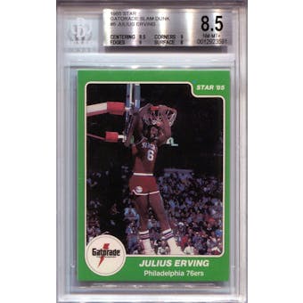 1985 Star Gatorade Slam Dunk #5 Julius Erving BGS 8.5 *3591 (Reed Buy)