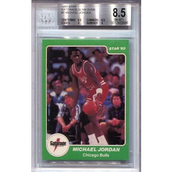 1985 Star Gatorade Slam Dunk #7 Michael Jordan BGS 8.5 *3566 (Reed Buy)