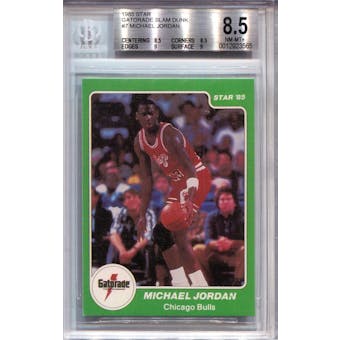 1985 Star Gatorade Slam Dunk #7 Michael Jordan BGS 8.5 *3565 (Reed Buy)