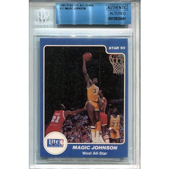 1985 Star Lite All-Stars #11 Magic Johnson BGS AUTH Altered *3561 (Reed Buy)