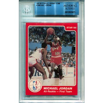 1985/86 Star All-Rookie Team #2 Michael Jordan BGS AUTH Altered *3571 (Reed Buy)