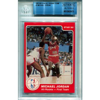 1985/86 Star All-Rookie Team #2 Michael Jordan BGS AUTH Altered *3573 (Reed Buy)