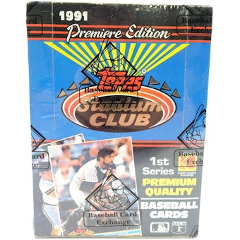 1991 Topps Stadium Club Series 1 Baseball Wax Box (BBCE) (Reed Buy)