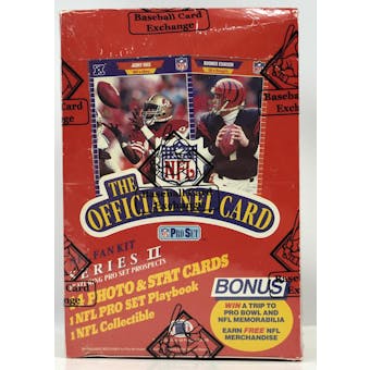 1989 Pro Set Series 2 Football Wax Box (BBCE) (Reed Buy)