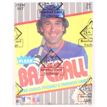 1989 Fleer Baseball Wax Box (BBCE) (FASC) (Reed Buy)