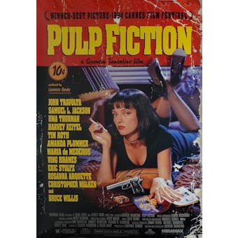 Pulp Fiction 27x40 - Uma Thurman Celebrity Authentics Autograph Movie Poster