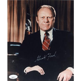 Gerald Ford Autographed 8x10 Color Photo JSA QQ09712 (Reed Buy)
