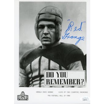 Red Grange Hall of Fame Autographed 8x10 B&W Photo JSA QQ09740 (Reed Buy)