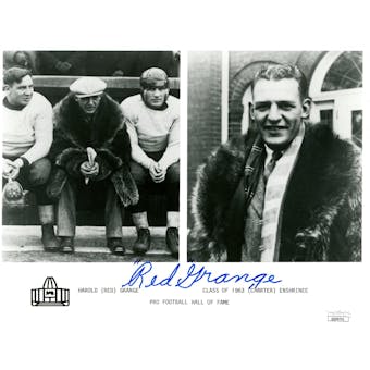 Red Grange Hall of Fame Autographed 8x10 B&W Photo JSA QQ09741 (Reed Buy)