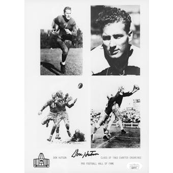 Don Hutson Hall of Fame Autographed 8x10 B&W Photo JSA QQ09747 (Reed Buy)