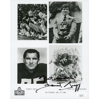 Forrest Gregg Hall of Fame Autographed 8x10 B&W Photo JSA QQ09749 (Reed Buy)
