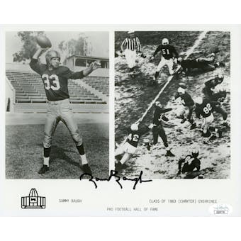 Sammy Baugh Hall of Fame Autographed 8x10 B&W Photo JSA QQ09750
