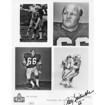 Ray Nitschke Hall of Fame Autographed 8x10 B&W Photo JSA QQ09754 (Reed Buy)