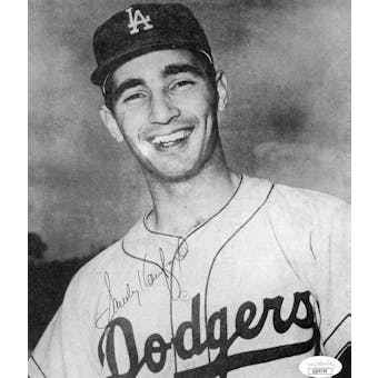 Sandy Koufax Dodgers Autographed 8x10 B&W Picture JSA QQ09759 (Reed Buy)