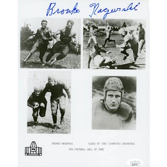 Bronko Nagurski Hall of Fame Autographed 8x10 B&W Photo JSA QQ09779 (Reed Buy)