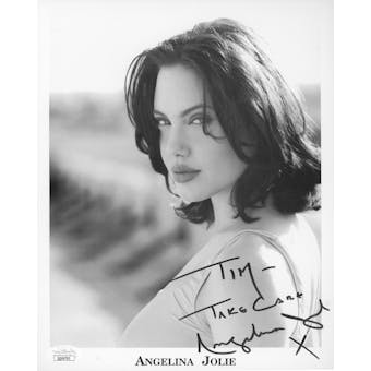 Angelina Jolie Autographed 8x10 B&W Photo (personalized) JSA QQ09793 (Reed Buy)