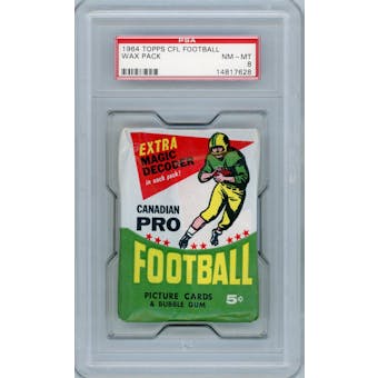 1964 Topps CFL Football Wax Pack PSA 8 *7628 (Reed Buy)