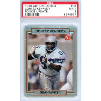 1990 Action Packed Rookie Update  #39 Cortez Kennedy RC PSA 9 *0927 (Reed Buy)