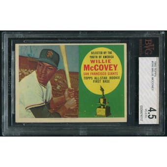 1960 Topps Baseball #316 Willie McCovey Rookie BVG 4.5 (VG-EX+)