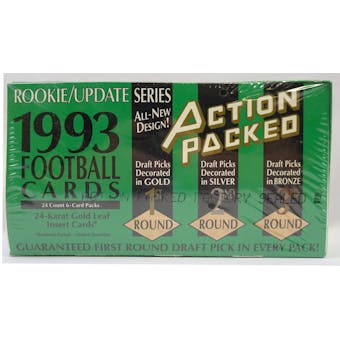 1993 Action Packed Rookie Update Football Hobby Box (Reed Buy)